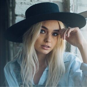 Felt Hat Womens One Size Black Felt Wide Brim Hat Accessories Headwear